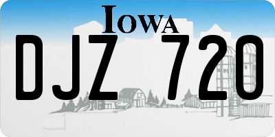IA license plate DJZ720