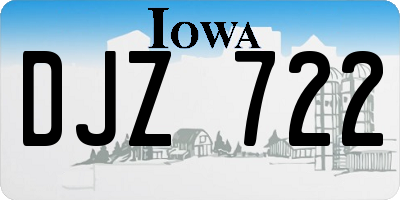 IA license plate DJZ722