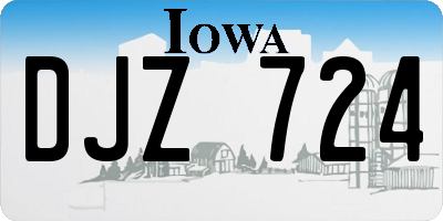 IA license plate DJZ724