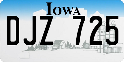 IA license plate DJZ725