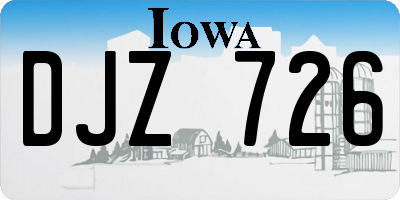 IA license plate DJZ726