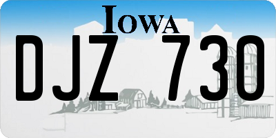 IA license plate DJZ730