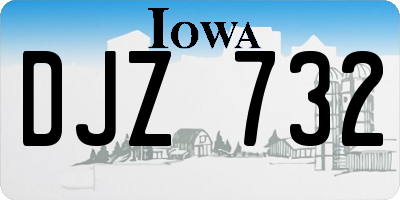 IA license plate DJZ732