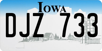 IA license plate DJZ733