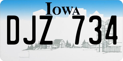 IA license plate DJZ734