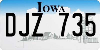 IA license plate DJZ735