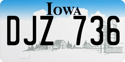 IA license plate DJZ736