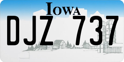 IA license plate DJZ737