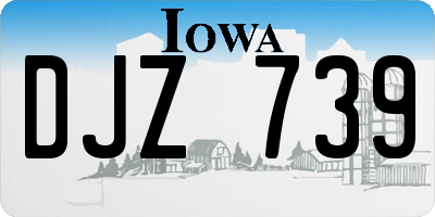 IA license plate DJZ739