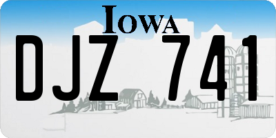IA license plate DJZ741