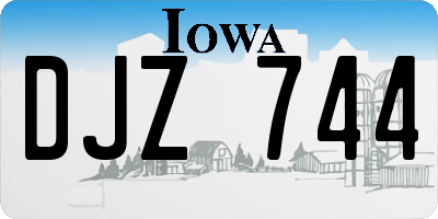 IA license plate DJZ744