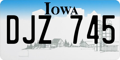 IA license plate DJZ745
