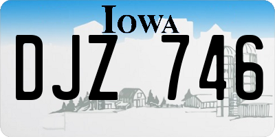 IA license plate DJZ746