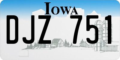IA license plate DJZ751