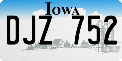 IA license plate DJZ752