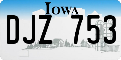 IA license plate DJZ753