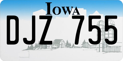 IA license plate DJZ755
