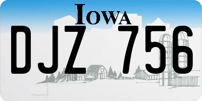 IA license plate DJZ756