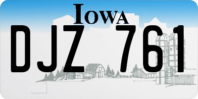 IA license plate DJZ761