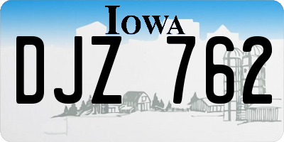 IA license plate DJZ762