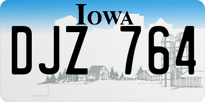 IA license plate DJZ764
