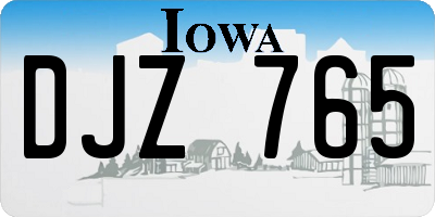 IA license plate DJZ765