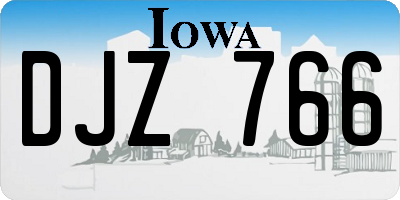 IA license plate DJZ766