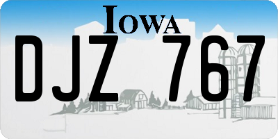 IA license plate DJZ767