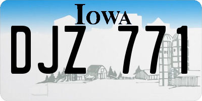 IA license plate DJZ771