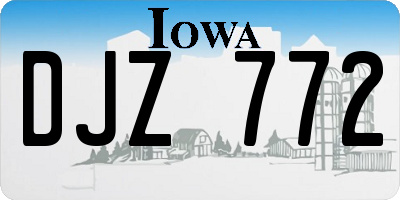 IA license plate DJZ772