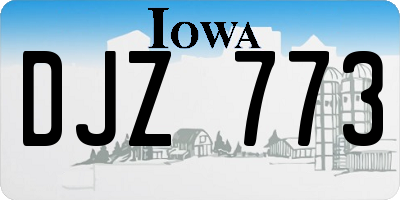 IA license plate DJZ773