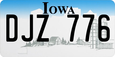 IA license plate DJZ776