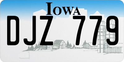 IA license plate DJZ779