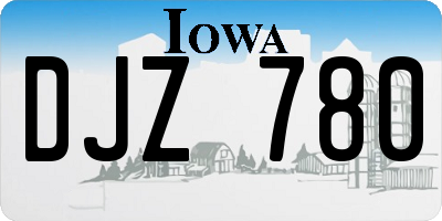 IA license plate DJZ780