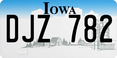 IA license plate DJZ782