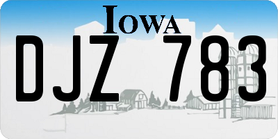 IA license plate DJZ783