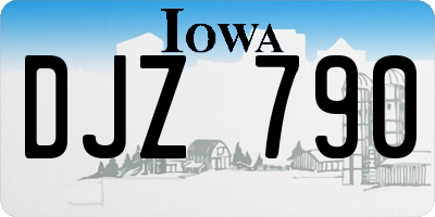 IA license plate DJZ790