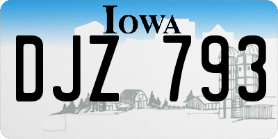 IA license plate DJZ793