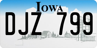 IA license plate DJZ799