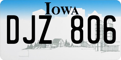 IA license plate DJZ806