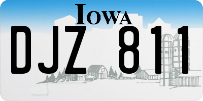 IA license plate DJZ811