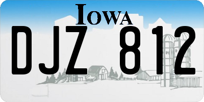 IA license plate DJZ812