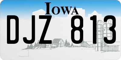 IA license plate DJZ813