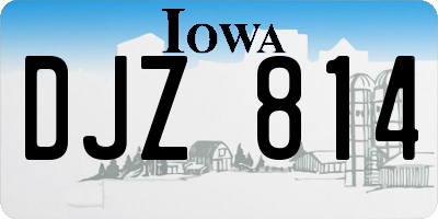 IA license plate DJZ814