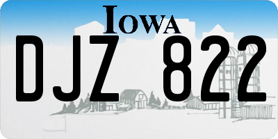 IA license plate DJZ822