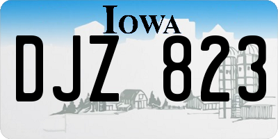 IA license plate DJZ823