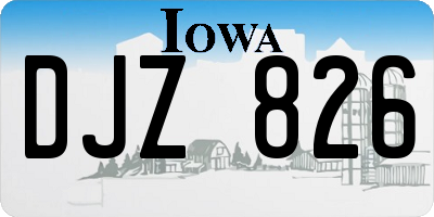 IA license plate DJZ826