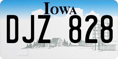 IA license plate DJZ828