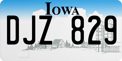 IA license plate DJZ829
