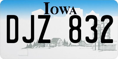 IA license plate DJZ832